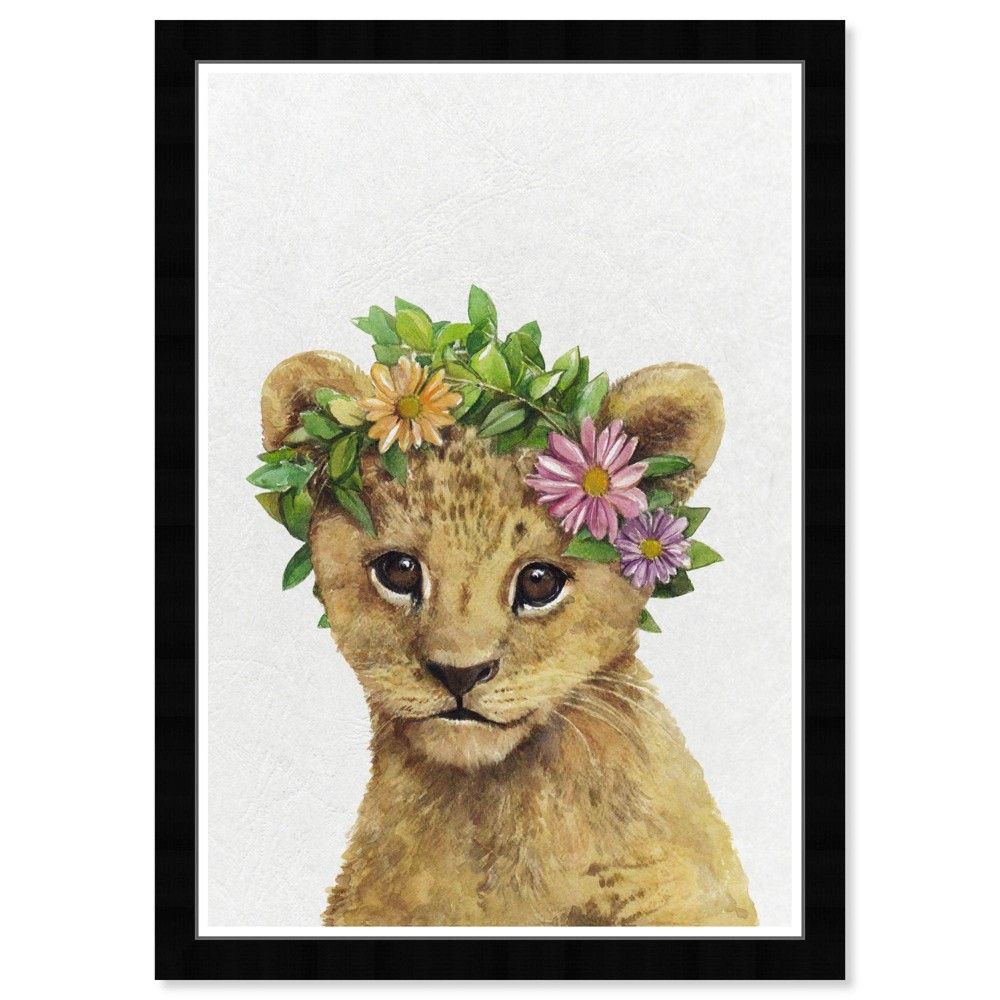 Wynwood Studio 15 x 21 Floral Lion Animals Framed Art Print - Wynwood  Studio | Connecticut Post Mall