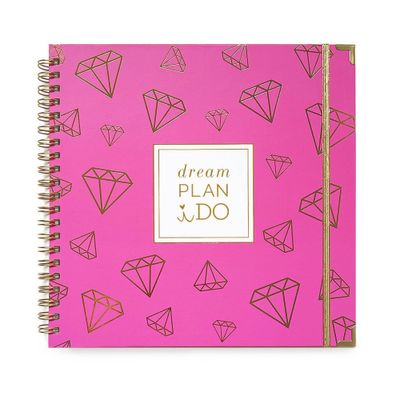 Undated Wedding Planner dream.plan.I Do. Gems - lake + loft: Stationery, Twin-Wire Binding, Elastic Closure, Love Theme