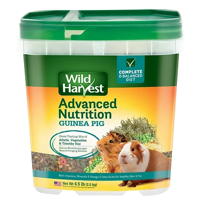 Wild Harvest Advanced Nutrition Diet Vegetable and Alfalfa Hay Flavor Guinea Pigs Dry Food