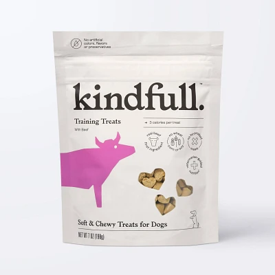 Beef Flavored Training Dog Treats - Kindfull - 7oz