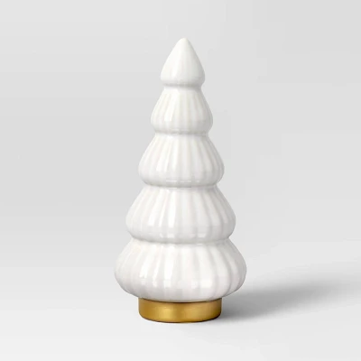 Christmas Large Scalloped Ceramic Tree White - Threshold