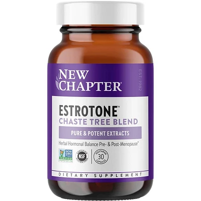 New Chapter Estrotone, Herbal Hormone-Balance Blend with Black Cohosh Supplements for Peri-Menopause and Menopause Symptoms - 30ct