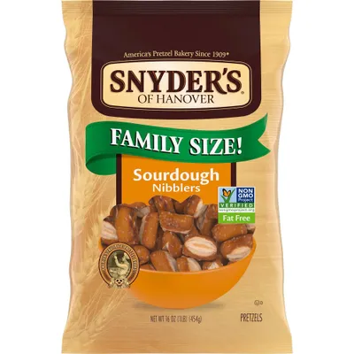 Snyders of Hanover Pretzels Sourdough Nibblers Family Size - 16oz