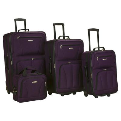 Rockland Journey 4pc Softside Checked Luggage Set