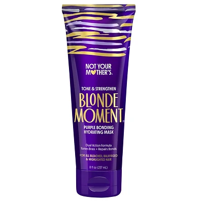 Not Your Mothers Blonde Moment Purple Bonding Hair Mask Tone & Repair for Lightened Hair - 8 fl oz