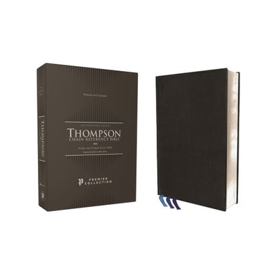 Niv, Thompson Chain-Reference Bible, Premium Goatskin Leather, Black, Premier Collection, Black Letter, Art Gilded Edges, Comfort Print