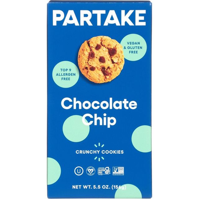 Partake Crunchy Mini Chocolate Chip Cookie Snack Packs - 6.7oz/10ct : Target