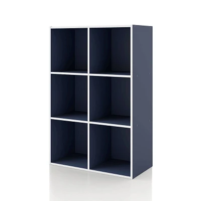 24/7 Shop At Home 35.3 Silkpath Modern 6 Cube Stackable and Modular Bookcase