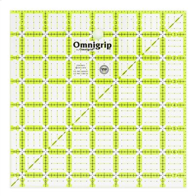 Omnigrid 7-1/2 x 7-1/2 Non-Slip Square Quilting Ruler