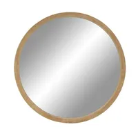 40 x 40 Contemporary Wood Wall Mirror Brown - Olivia & May: MDF Frame, No Assembly Required