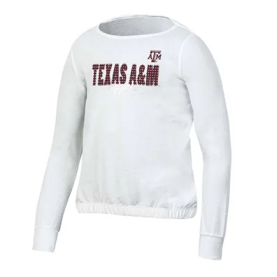 NCAA Texas A&M Aggies Girls White Long Sleeve T-Shirt - XS