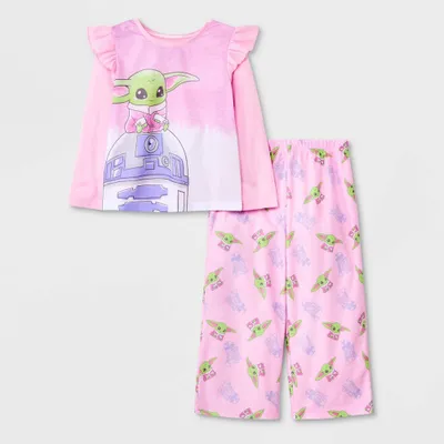 Toddler Girls 2pc Star Wars Baby Yoda Pajama Set