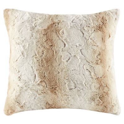 20x20 Oversize Marselle Faux Fur Square Throw Pillow Beige - Madison Park
