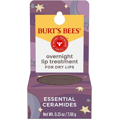 Burts Bees Natural Overnight Intensive Lip Treatment - Ultra-Conditioning Lip Care - 0.25oz