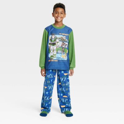 Boys Toy Story Buzz Lightyear Pajama Set with Cozy Socks