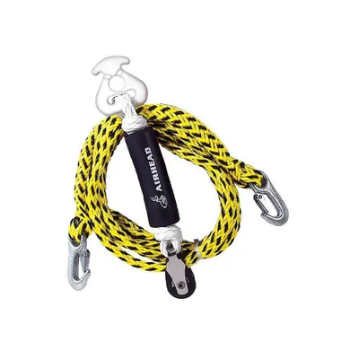 Airhead Self Centering Tow Harness 1-2 Rider Tow Rope 12 Long - Yellow/Black