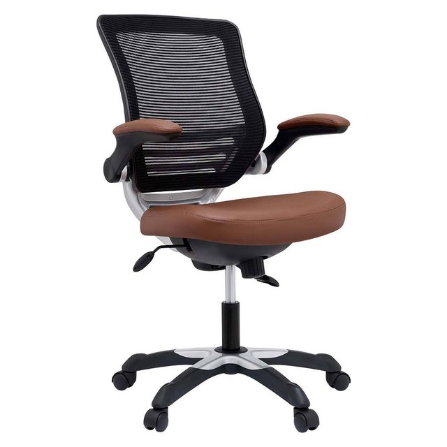 Edge Mesh Back with Leatherette Seat Office Chair - Modway: Design, Base