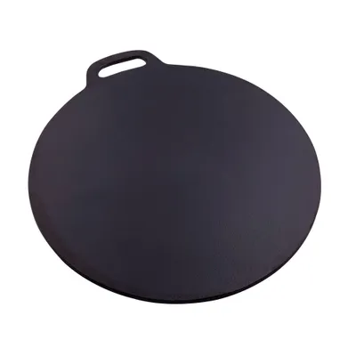 Victoria Seasoned Cast Iron 15 Tawa Comal Dosa Pan with a Loop Handle: Griddle, Tortilla Pan, Preseasoned, Oven-Safe