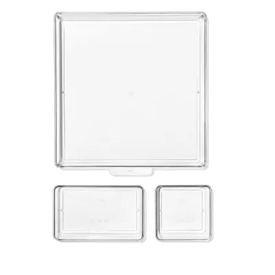 OXO 3pc Plastic Refrigerator Tray Set White