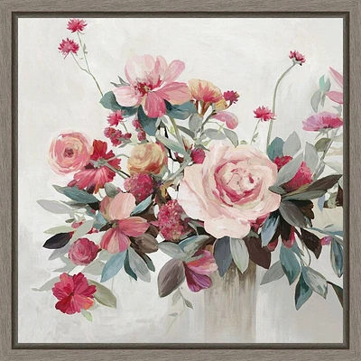 Amanti Art 16x16 Treasure of The Day (Rose Bouquet) by Allison Pearce Framed Canvas Wall Art Print: Modern Decor, Polystyrene Frame