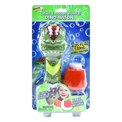 Maxx Bubbles Light and Sound Bubble Baton -Dinosaur