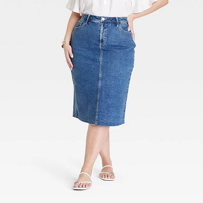 Women Midi Denim Skirt