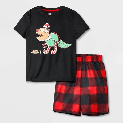 Boy Chritma 2pc Short Sleeve Pajama Set