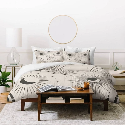 Deny Designs  Emanuela Carratoni Holiday Moon and Sun Duvet Cover and Pillow Shams