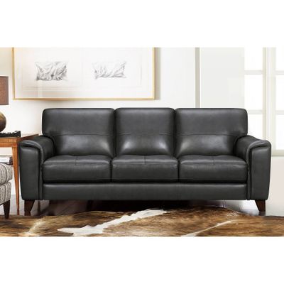 87 Bergen Genuine Leather Square Arm Sofa  - Armen Living