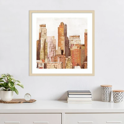 Amanti Art All About City II by Jennifer Gardner Wood Framed Wall Art Print