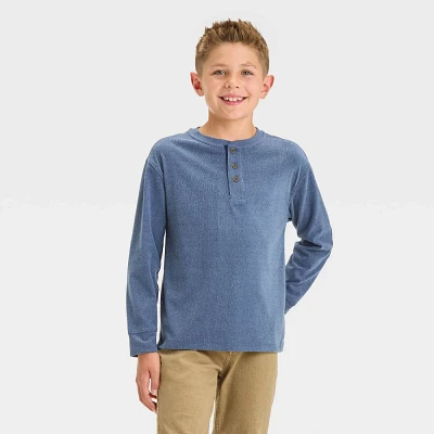 Boy Long Sleeve Flatback Ribbed T-Shirt