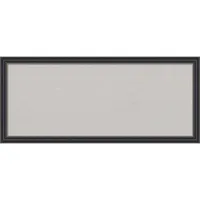 Amanti Art 32x14 Stylish Wood Frame Gray Cork Board Black - : Wall Mounted Bulletin Board, Custom Framed, Home Organization