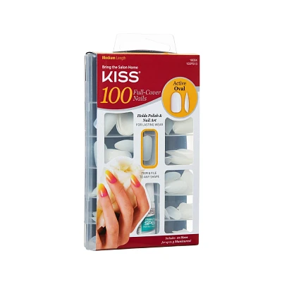 KISS Products Fake Nails - Active Oval - 101ct