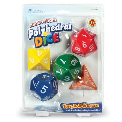 Learning Resources Jumbo Foam Polyhedral Dice