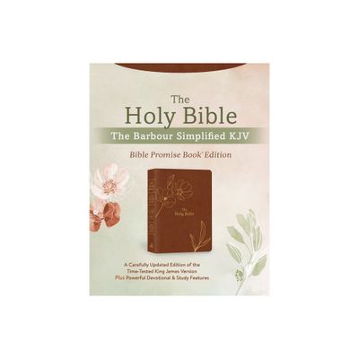 The Holy Bible: The Barbour Simplified KJV Bible Promise Book Edition [Chestnut Floral] - by Christopher D Hudson (Leather Bound)