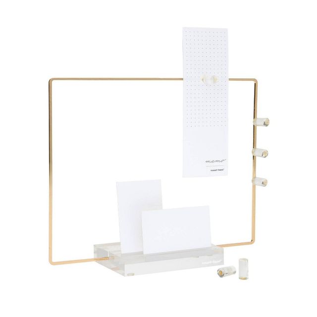 RUSSELL + HAZEL Acrylic Memo Display: Clear Desk Organizer for Office Supplies and Organization