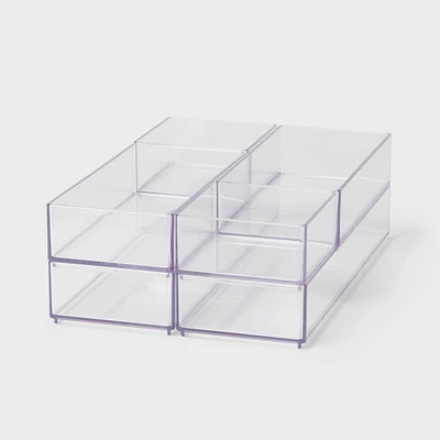 Acrylic Desk Drawer Organizer Clear - Brightroom