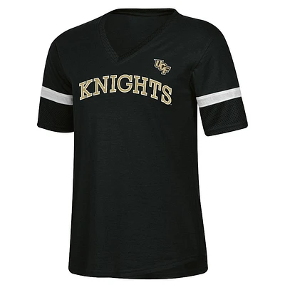 NCAA UCF Knights Womens Mesh Trim V-Neck T-hirt