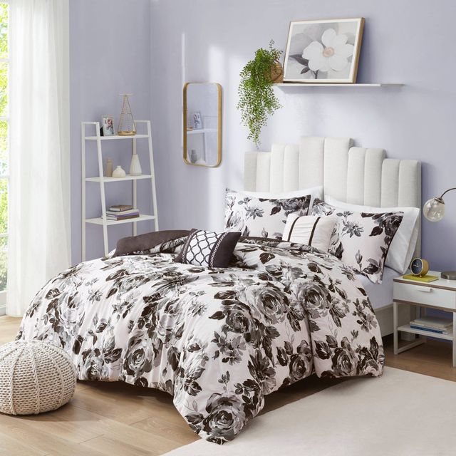 3pc King Kasumi Floral Duvet Cover Set Blue/White - Cannon