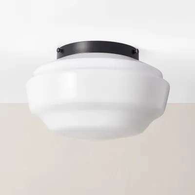 Milk Glass Flush Mount Ceiling Light  - Hearth & Hand with Magnolia: Modern Indoor Fixture, ETL Listed