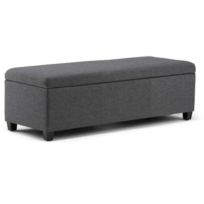 48 Franklin Storage Ottoman Bench Slate Gray - WyndenHall