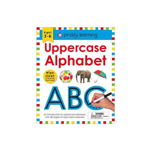 Wipe Clean Workbook: Uppercase Alphabet (Enclosed Spiral Binding) - (Wipe Clean Learning Books) by Roger Priddy (Spiral Bound)