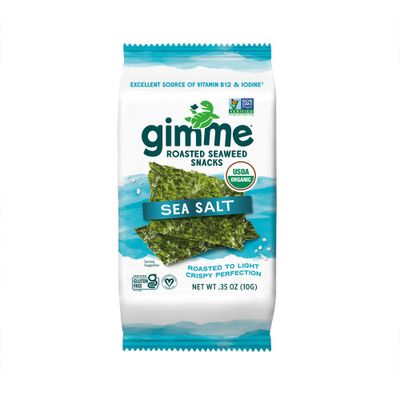 GimMe Organic Roasted Seaweed Snack Sea Salt .35oz