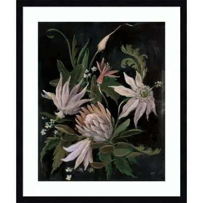 21 x 25 Flower Show I Crop Neutral by Julia Purinton - Amanti Art: Botanical Lithograph, Hardwood Frame