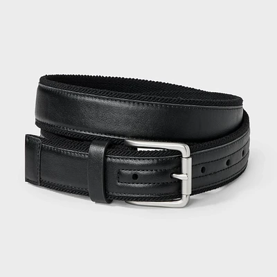 Mens Fabric with Overlay Webbed Belt