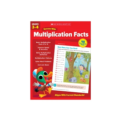 Scholastic Success with Multiplication Facts Grades 3-4 Workbook - by Scholastic Teaching Resources (Paperback)