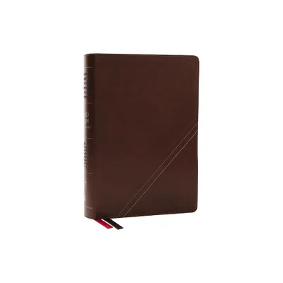 Nkjv, Word Study Reference Bible, Leathersoft, Brown, Red Letter, Thumb Indexed, Comfort Print - by Thomas Nelson (Leather Bound)