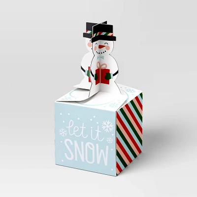 4ct 4x10.5 Snowman Let it Snow Christmas Gift Box - Wondershop