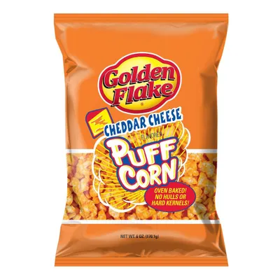 Golden Flake Cheddar Cheese Puff Corn - 6oz