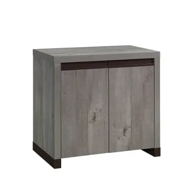 Manhattan Gate 2 Door Office Credenza Mystic Oak- Sauder: Adjustable Shelf, MDF Construction, 50lb Capacity